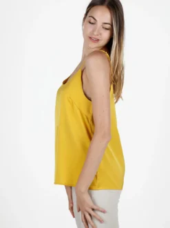 Sweet Miss Top donna con spalline sottili effetto raso