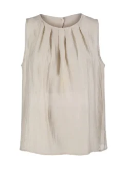 Sweet Miss Top donna tinta unita - beige