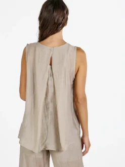 Sweet Miss Top donna tinta unita - beige