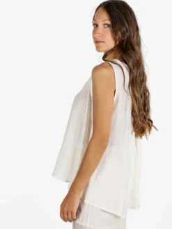 Sweet Miss Top donna tinta unita - bianco