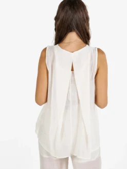 Sweet Miss Top donna tinta unita - bianco