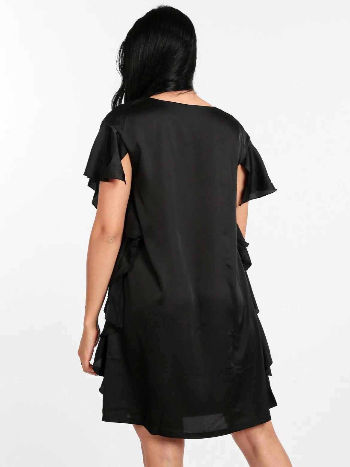 Sweet Miss Vestito donna con volant effetto raso