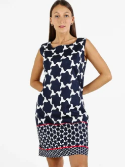 Sweet Miss Vestito donna smanicato in cotone con stampe