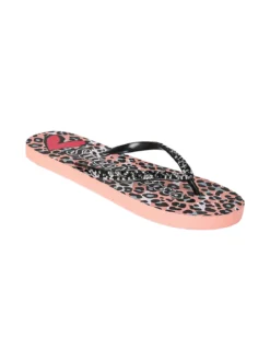 Sweet Years Infradito donna animalier in gomma con strass e pietre - rosa