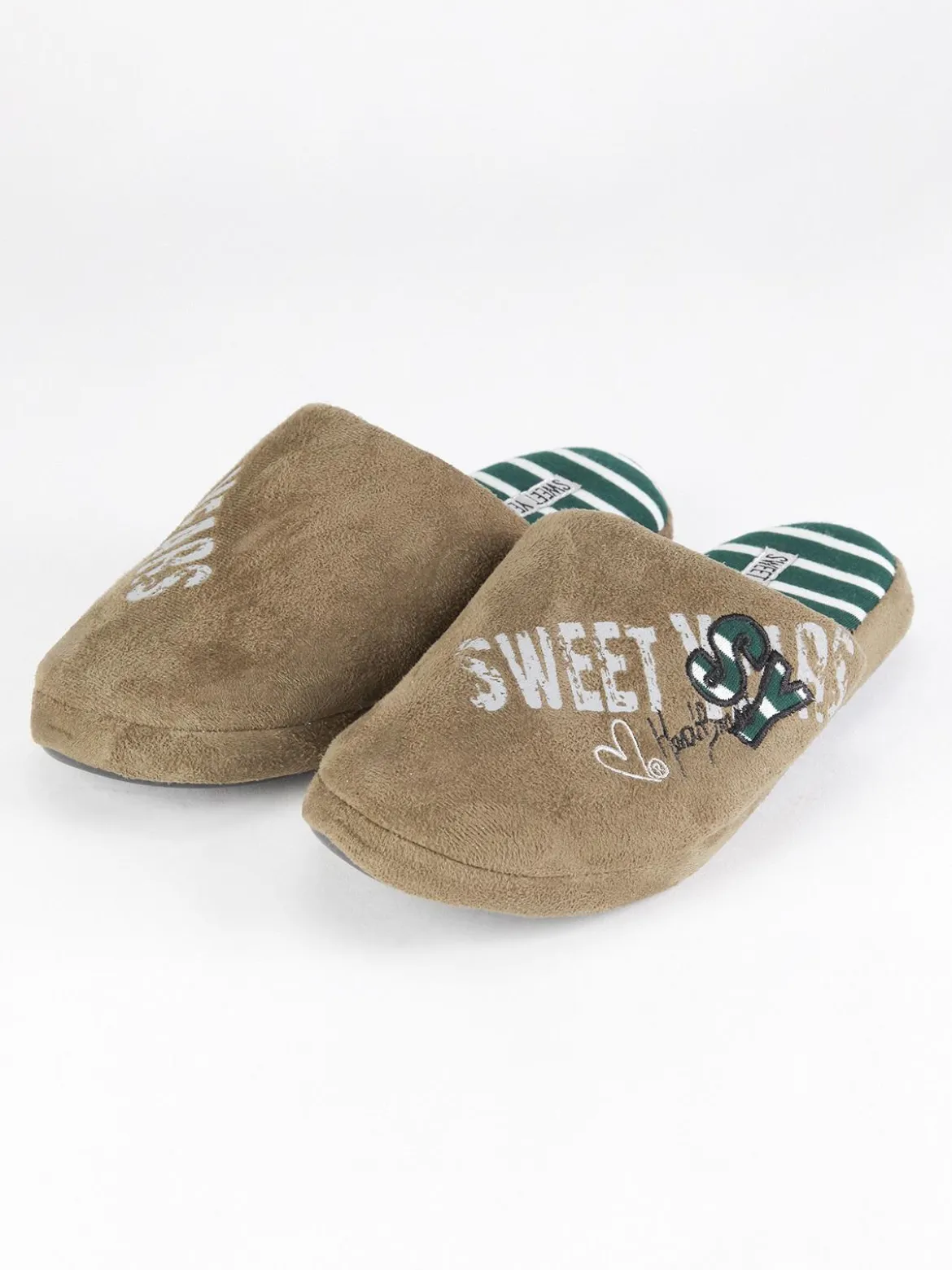 Sweet Years Pantofole effetto velluto Verde