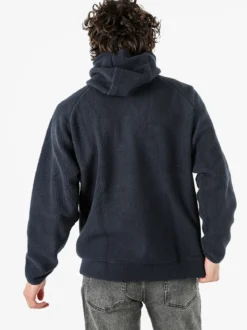 The People Rep Felpa teddy in pile da uomo con cappuccio e zip - blu scuro