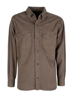 The People Rep Giacca camicia casual da uomo in cotone con bottoni