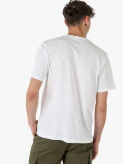 The People Rep T-shirt da uomo in cotone con bottoncini sullo scollo - bianco