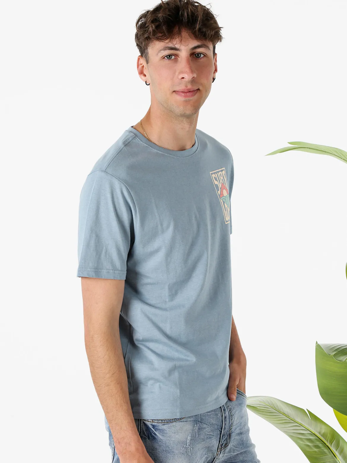 The People Rep T-shirt da uomo in cotone con stampa davanti e dietro - cielo