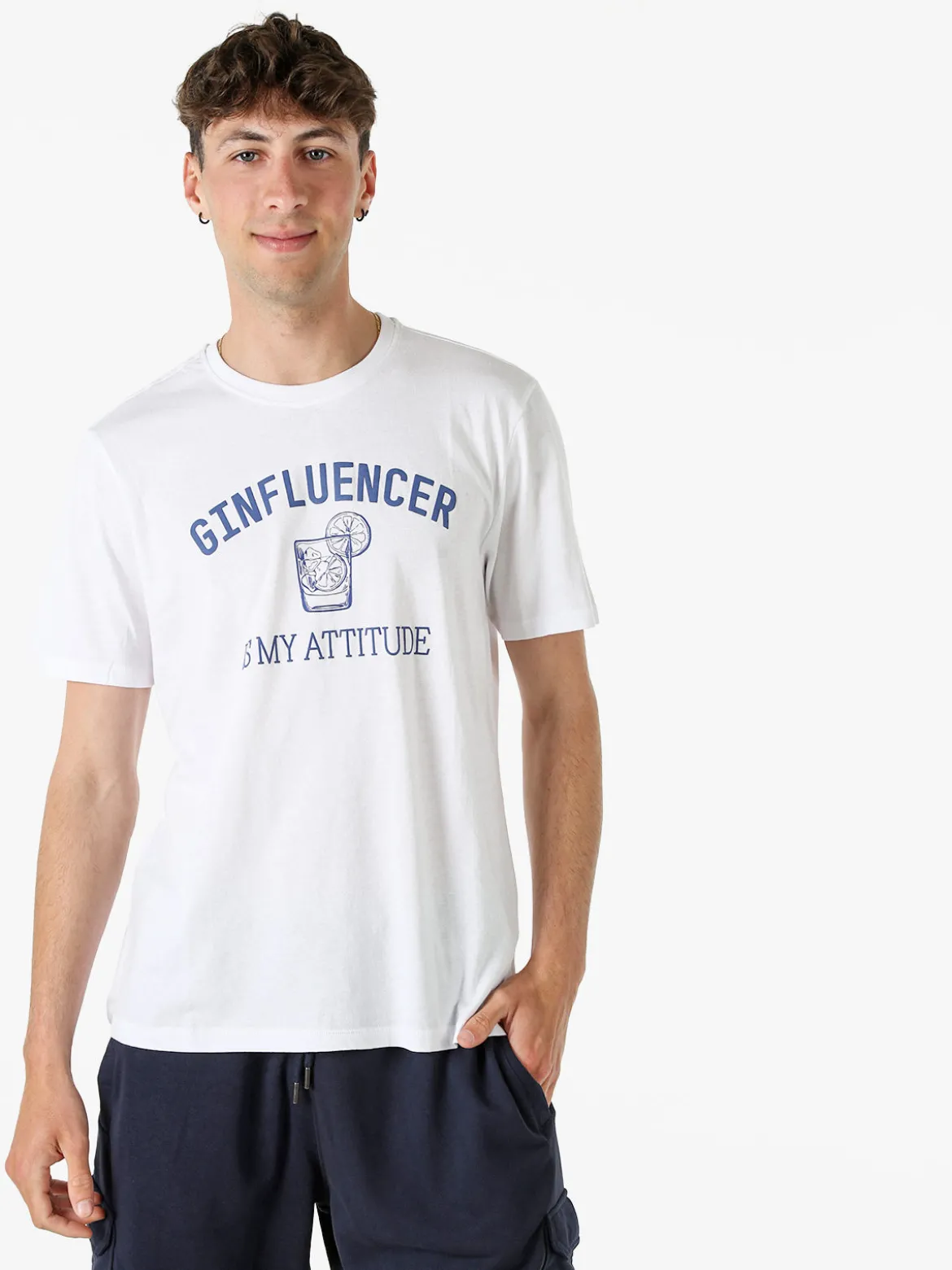 The People Rep T-shirt da uomo in cotone con stampa divertente - bianco