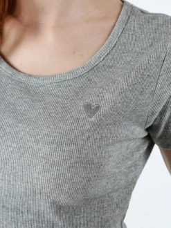 The People Rep T-shirt donna in cotone a costine - grigio