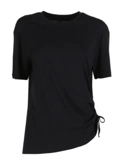 The People Rep T-shirt donna in cotone con arricciatura laterale