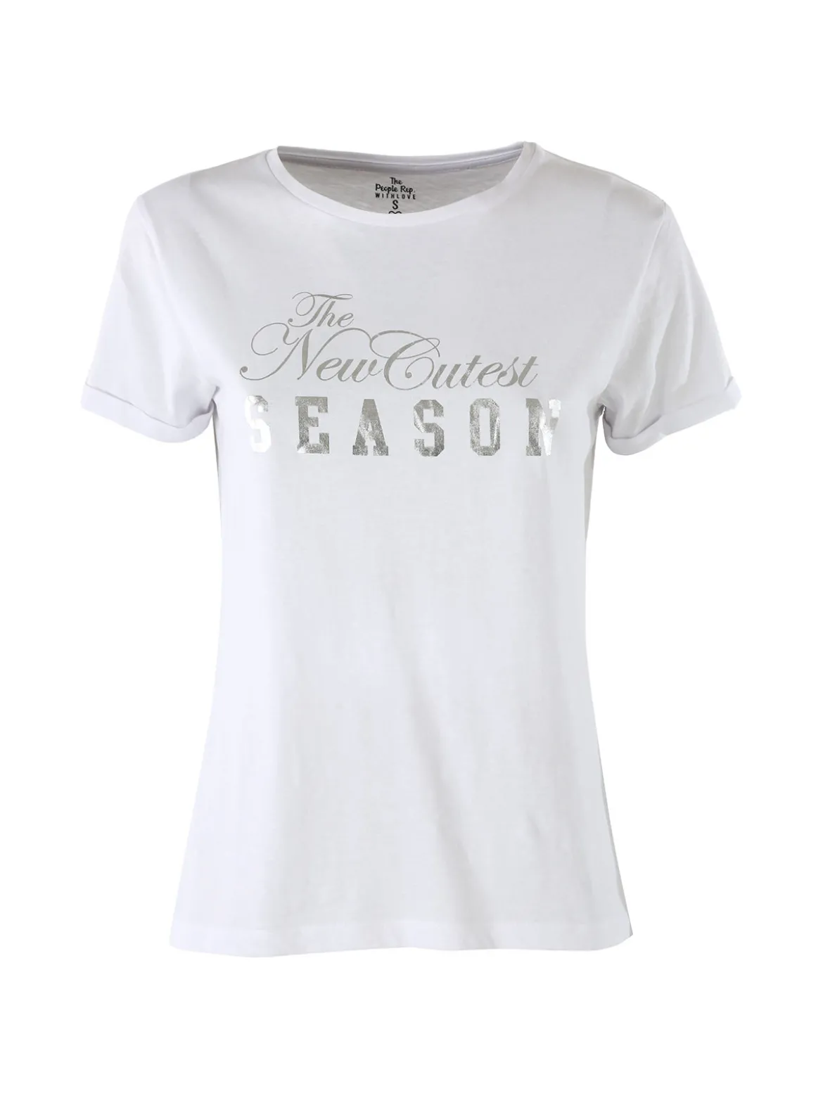 The People Rep T-shirt donna in cotone con stampa - bianco