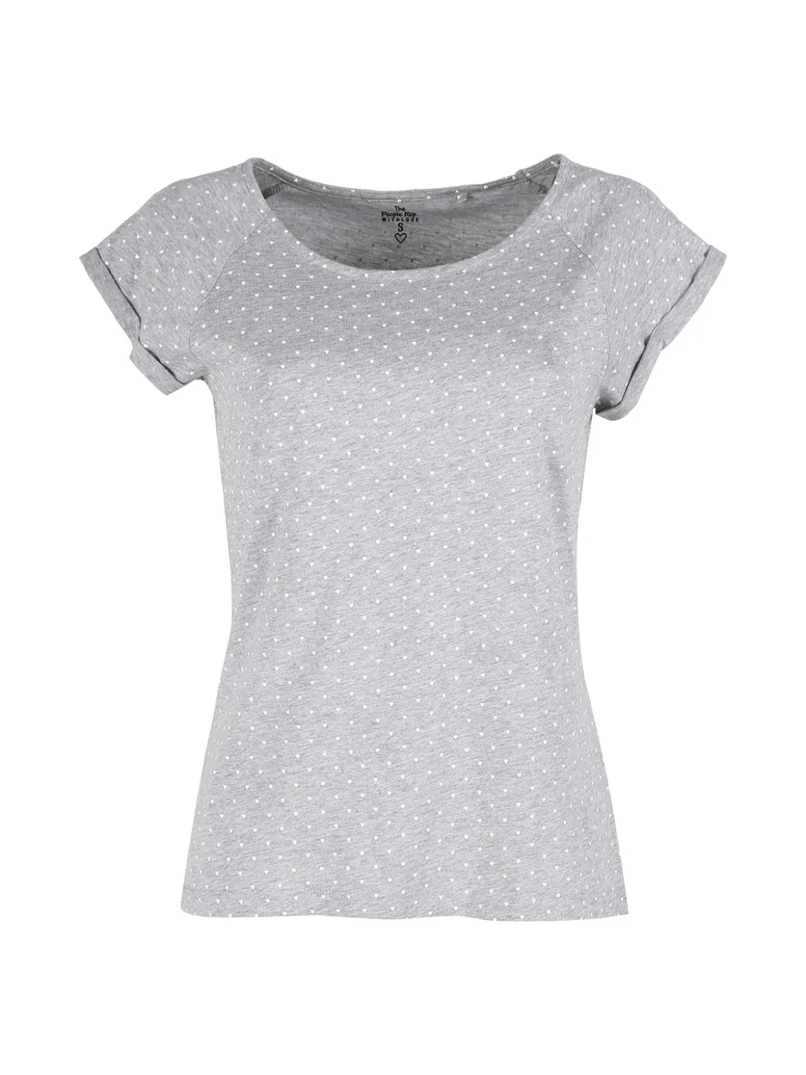 The People Rep T-shirt donna in cotone con stampa cuori