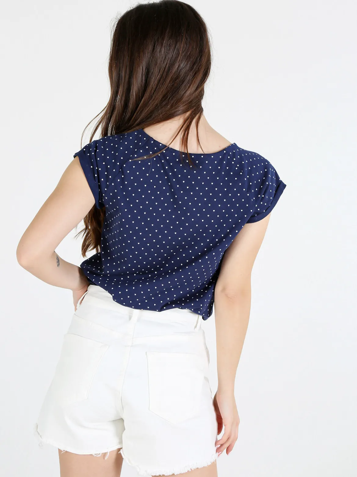 The People Rep T-shirt donna in cotone con stampa cuori