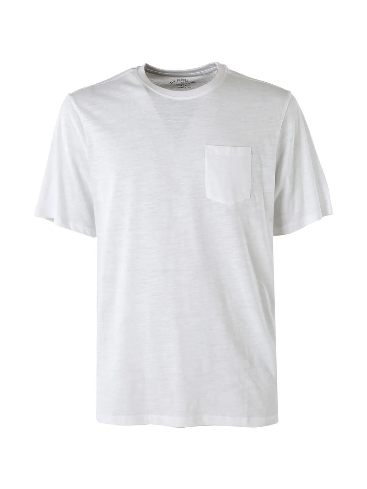 The People Rep T-shirt in cotone da uomo con taschino - bianco