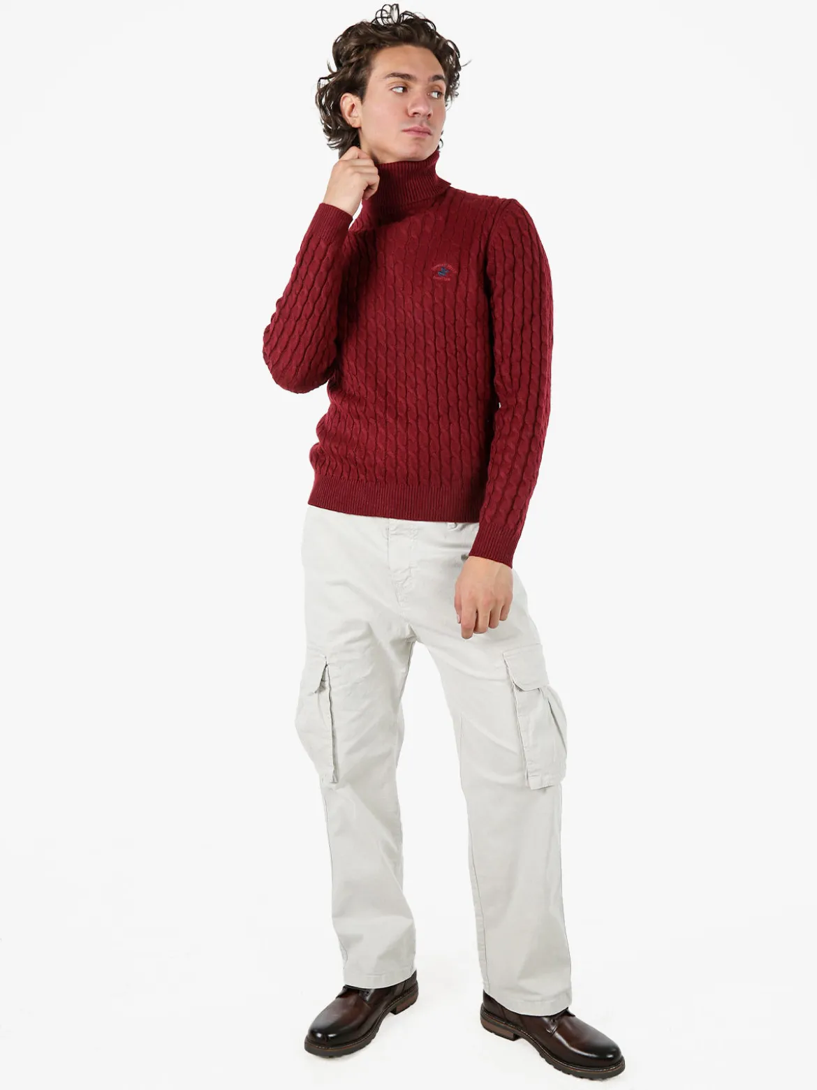 Tmk Pantaloni cargo baggy da uomo - beige