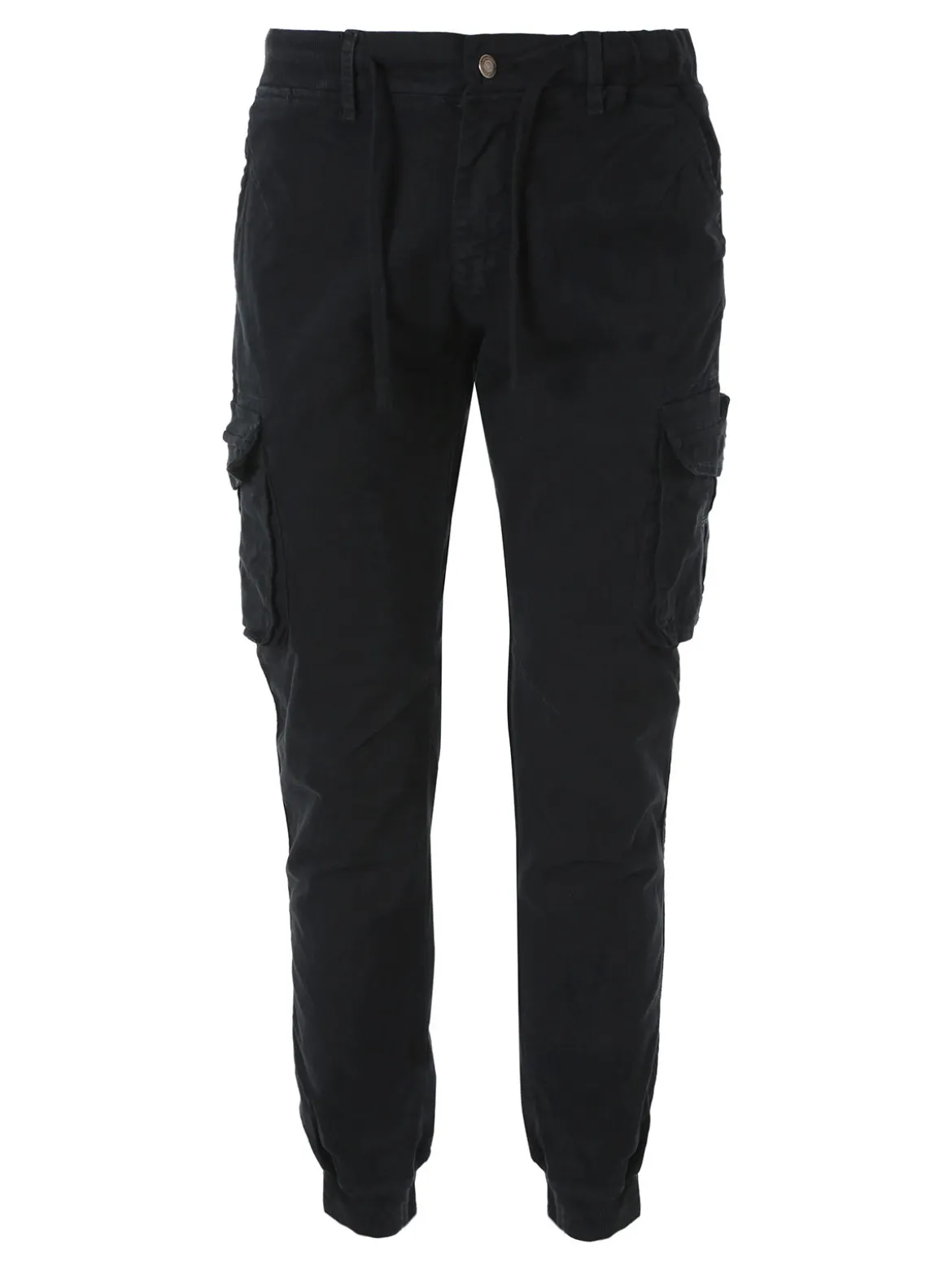 Tmk Pantaloni cargo da uomo in cotone con polsini - nero