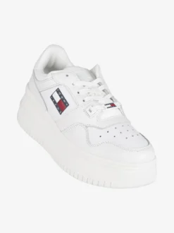 Tommy Jeans Retro Basket Flatf Sneakers in pelle donna con zeppa