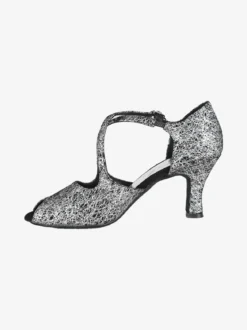 Top Dance Shoes Scarpe da ballo donna in pelle con tacco e puntale aperto