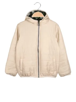 Top Style Giubbino 100 grammi da bambino reversibile con cappuccio e zip - beige