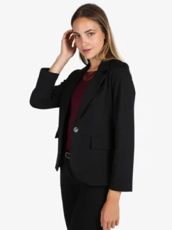 Top Trendy Blazer donna mono bottone - nero