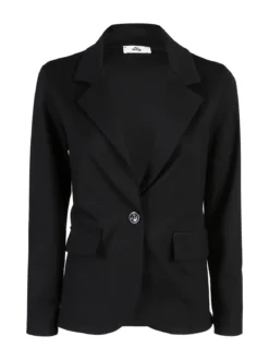 Top Trendy Blazer donna mono bottone - nero