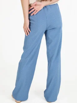 Top Trendy Pantaloni donna a gamba larga con strass
