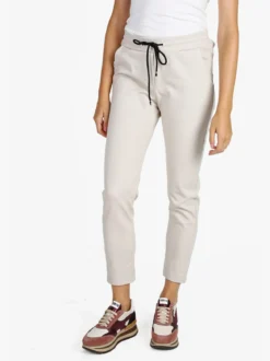 Top Trendy Pantaloni donna jogger con coulisse - beige