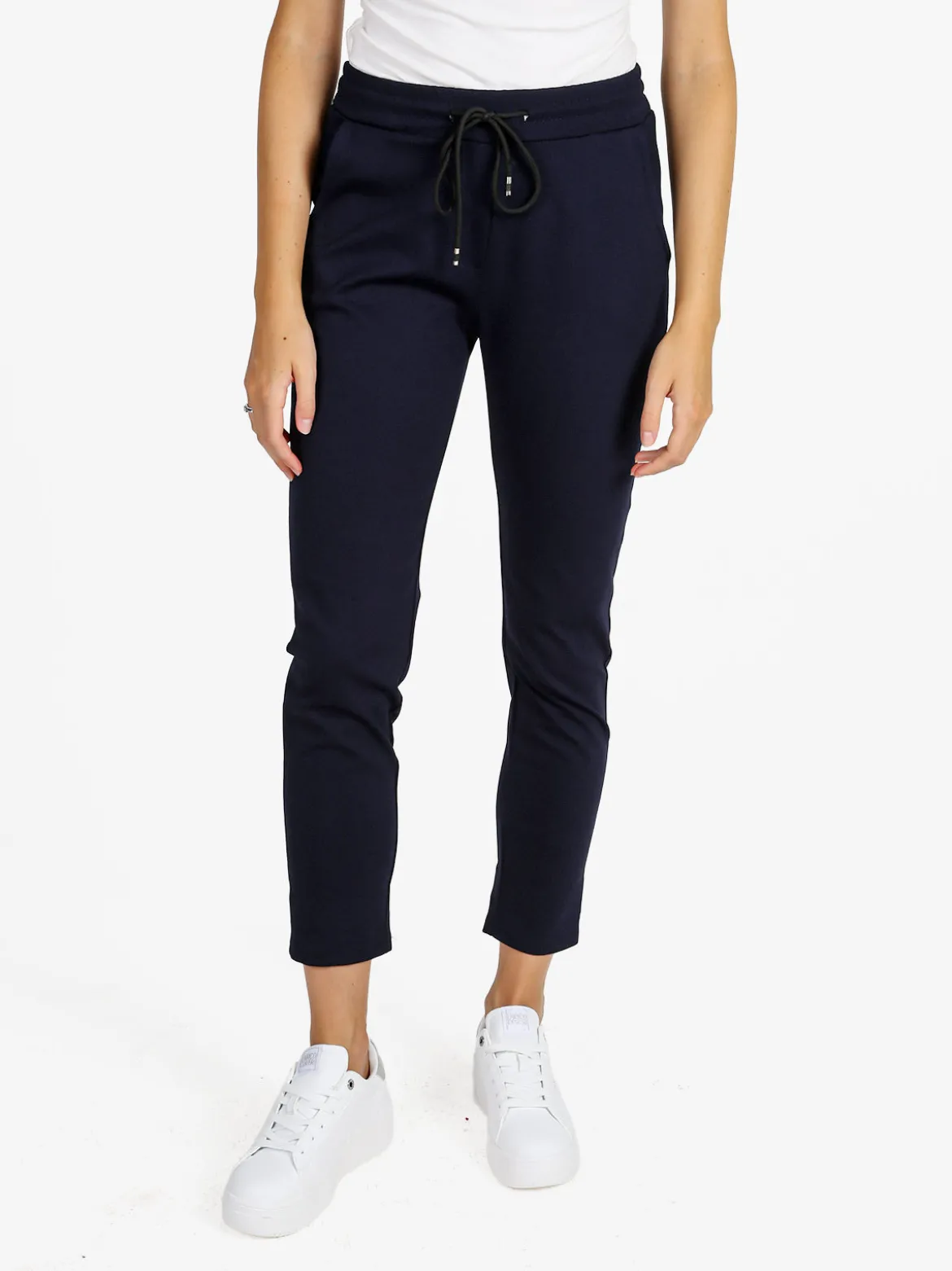 Top Trendy Pantaloni donna jogger con coulisse - blu scuro