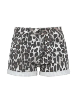 Trendy.Ing Shorts donna maculati con risvolto