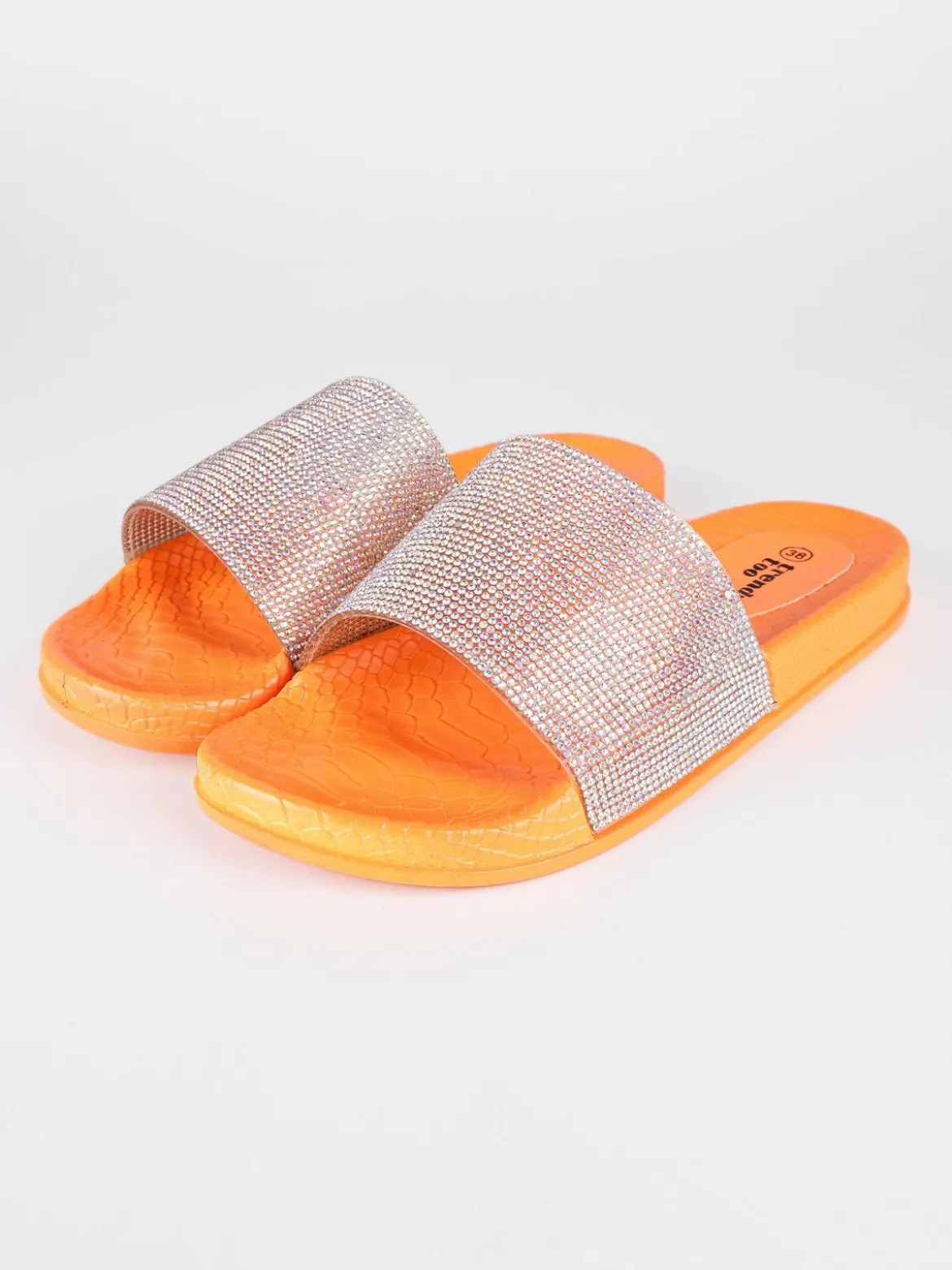 Trendy Too Ciabatte fluo con strass