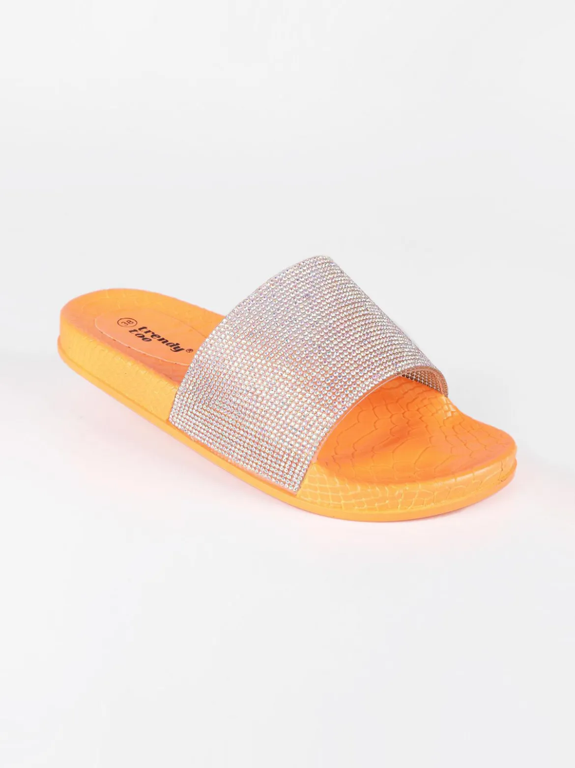 Trendy Too Ciabatte fluo con strass
