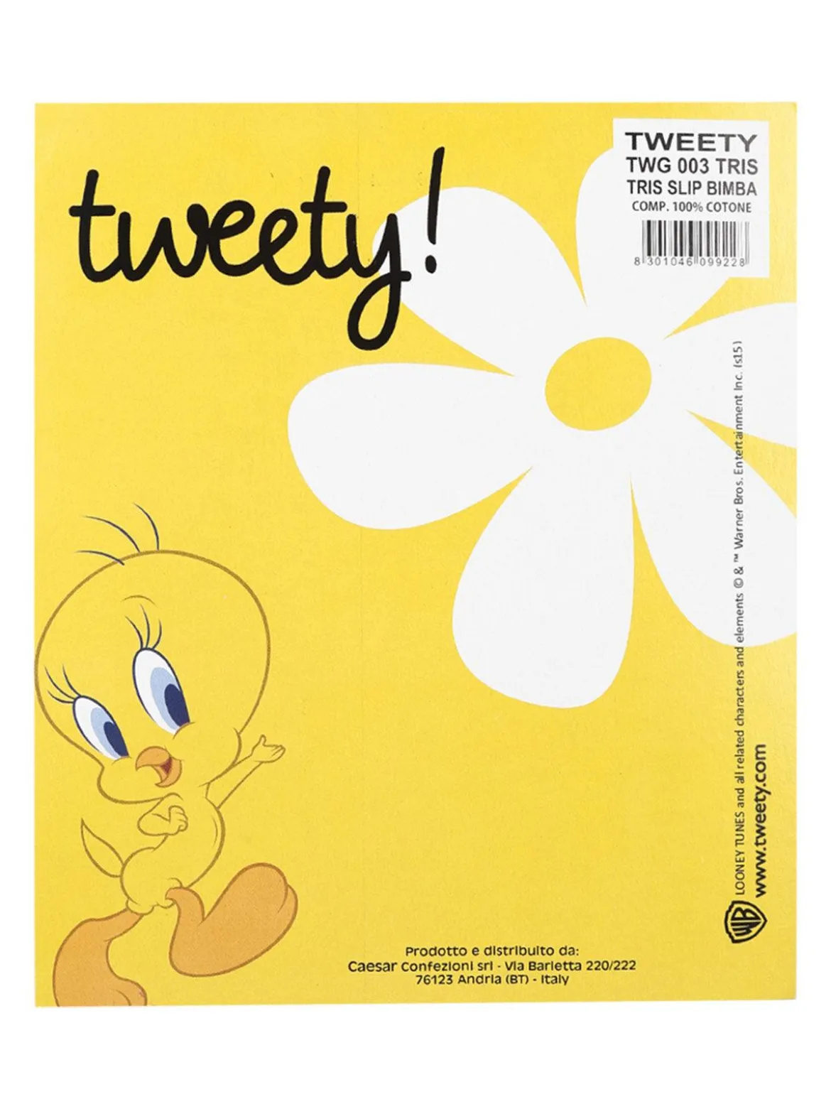 Tweety Tris slip bambina in cotone