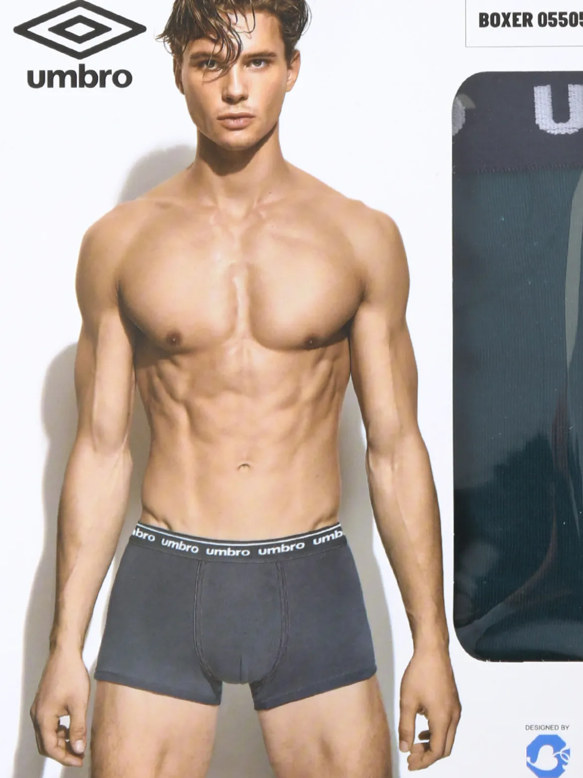 Umbro Boxer da uomo in cotone elasticizzato - bordeaux