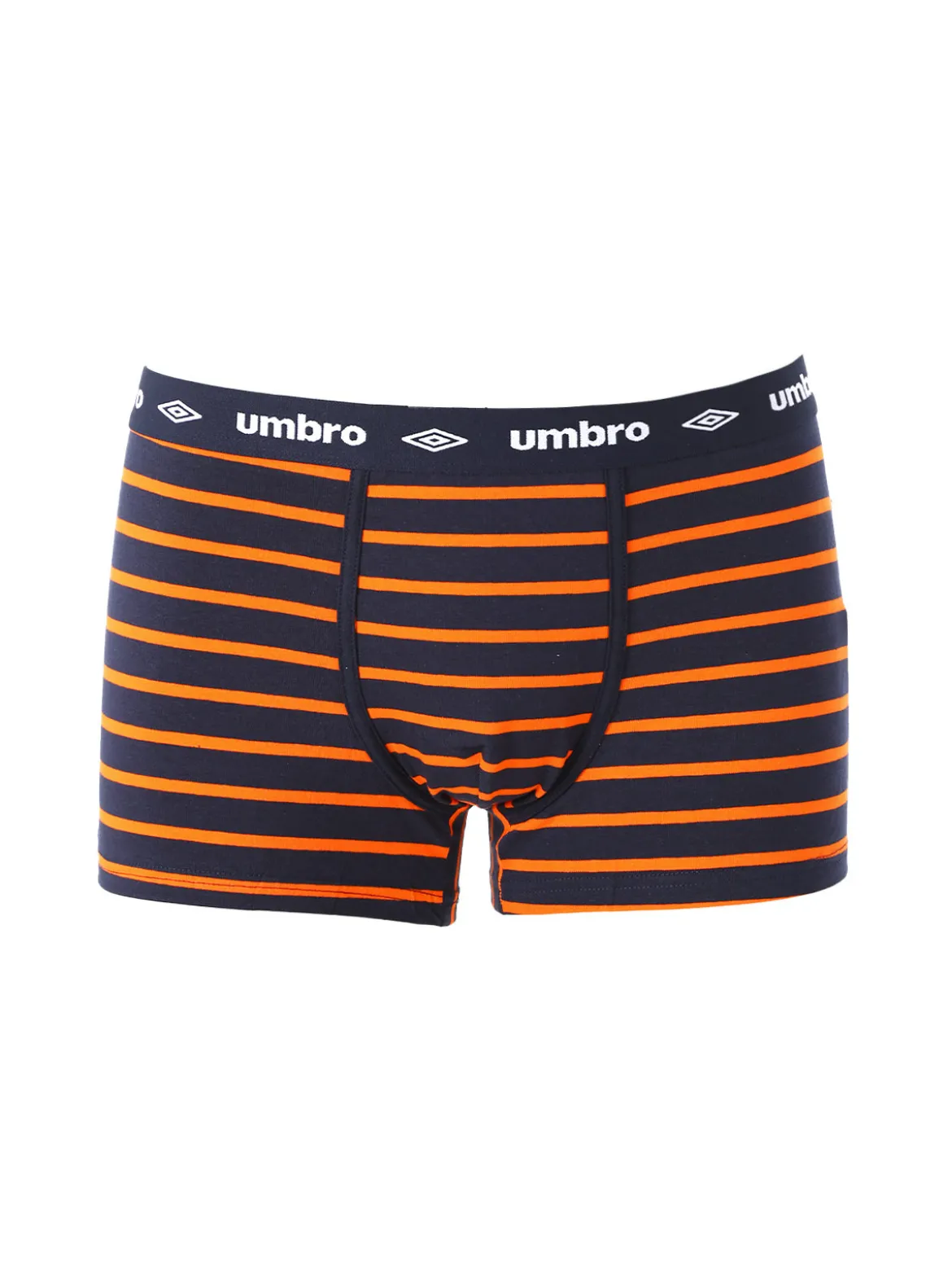 Umbro Boxer da uomo rigati in cotone elasticizzato - arancione