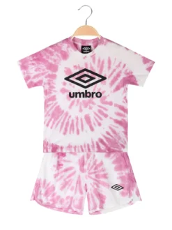 Umbro Completo corto 2 pezzi in cotone da ragazza con t-shirt e shorts