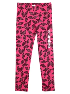 Umbro Completo tuta da ragazza con cappuccio e leggings con logo - nero