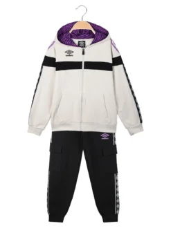 Umbro Completo tuta da ragazzo con cappuccio e zip