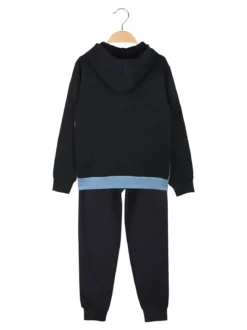 Umbro Completo tuta da ragazzo 2 pezzi con cappuccio e interno felpato - blu scuro