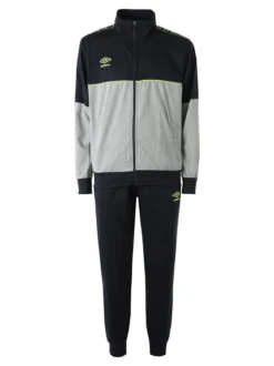 Umbro Completo tuta da uomo 2 pezzi full zip in misto cotone - blu scuro