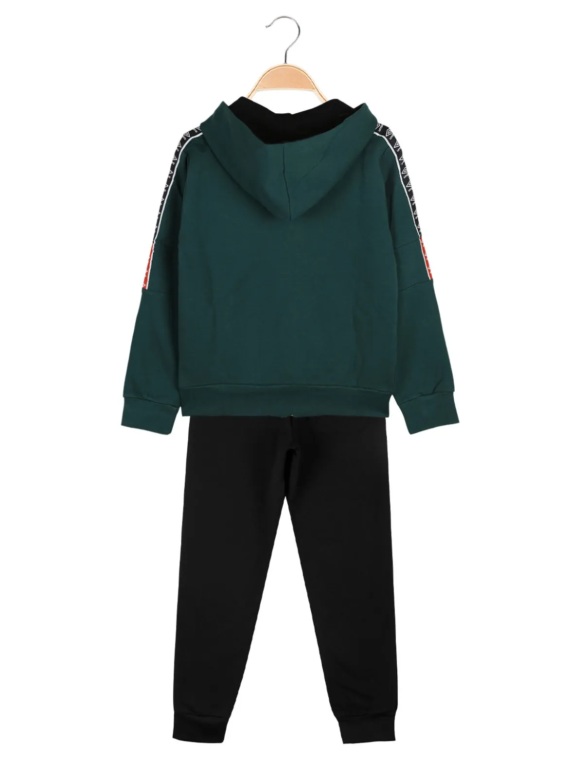 Umbro Completo tuta 2 pezzi da bambino con cappuccio e zip - verde