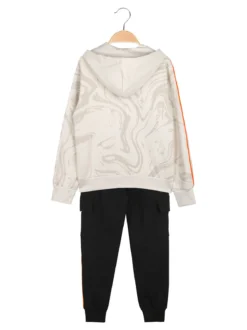 Umbro Completo tuta 2 pezzi da ragazzo con cappuccio e zip - beige