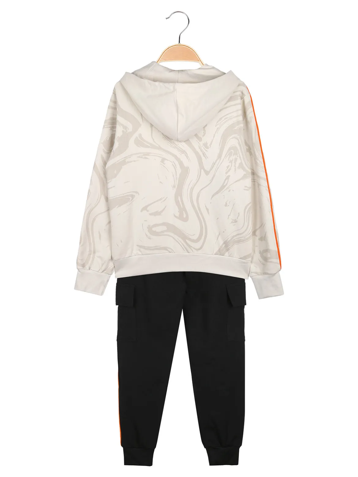 Umbro Completo tuta 2 pezzi da ragazzo con cappuccio e zip - beige