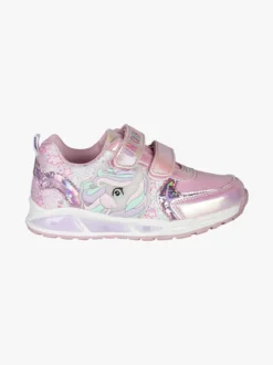 Unicorn Sneakers da bambina con luci e chiusura a strappo