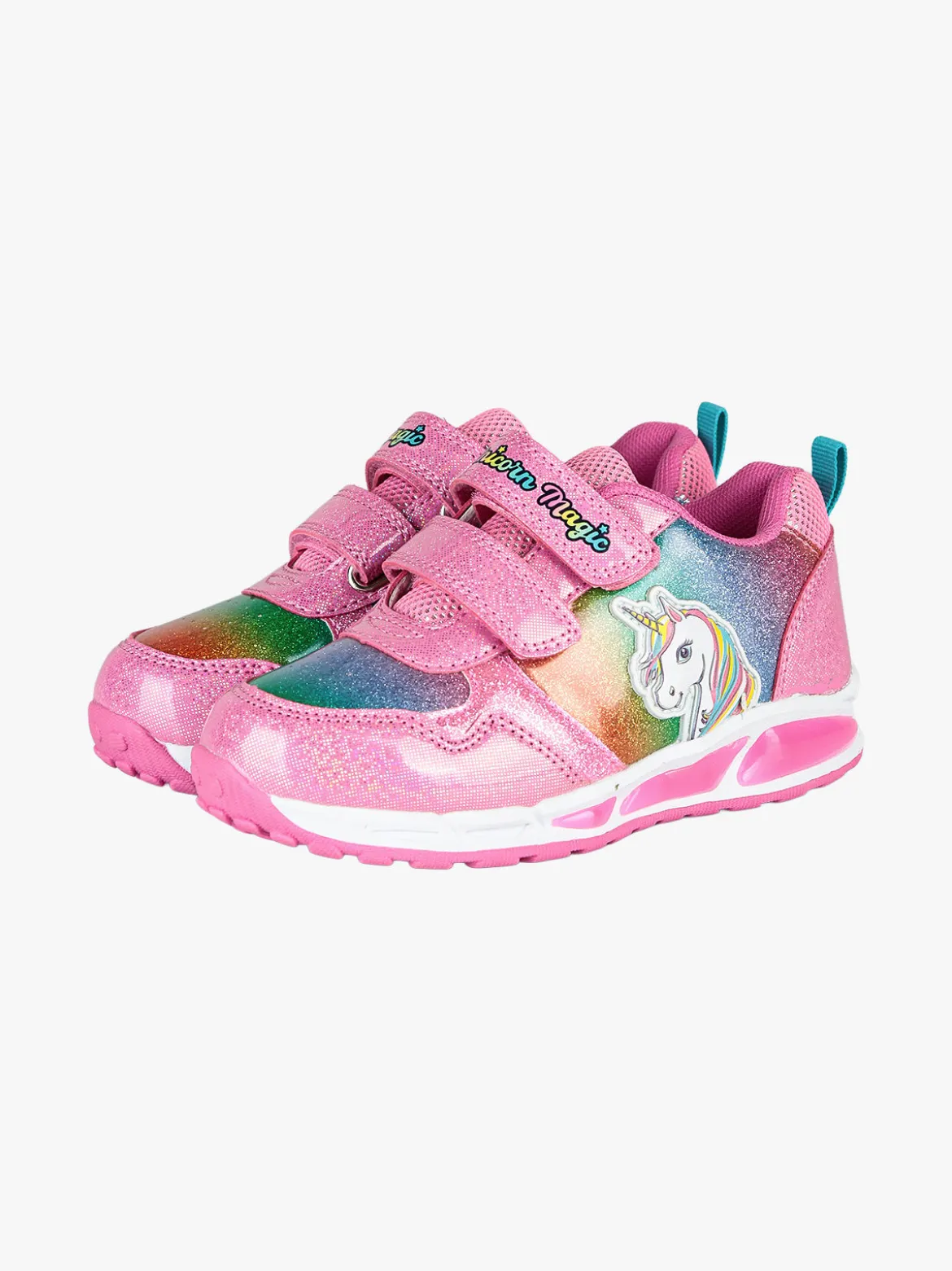 Unicorn Sneakers da bambina unicorno con strappi e luci