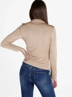 Unique Maglia donna accollata a maniche lunghe