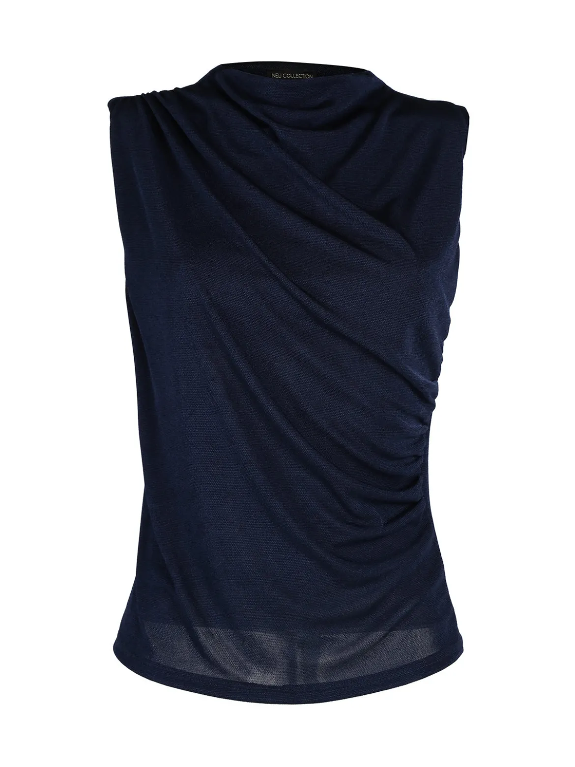 Unique Top donna drappeggiato con scollo a cascata