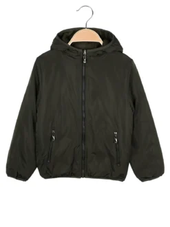 Urchin Giubbotto da bambino reversibile con cappuccio - militare