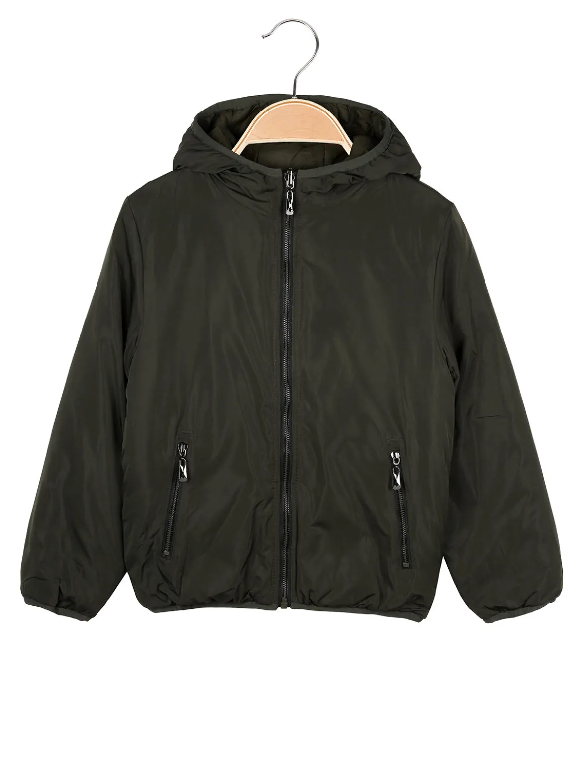 Urchin Giubbotto da bambino reversibile con cappuccio - militare